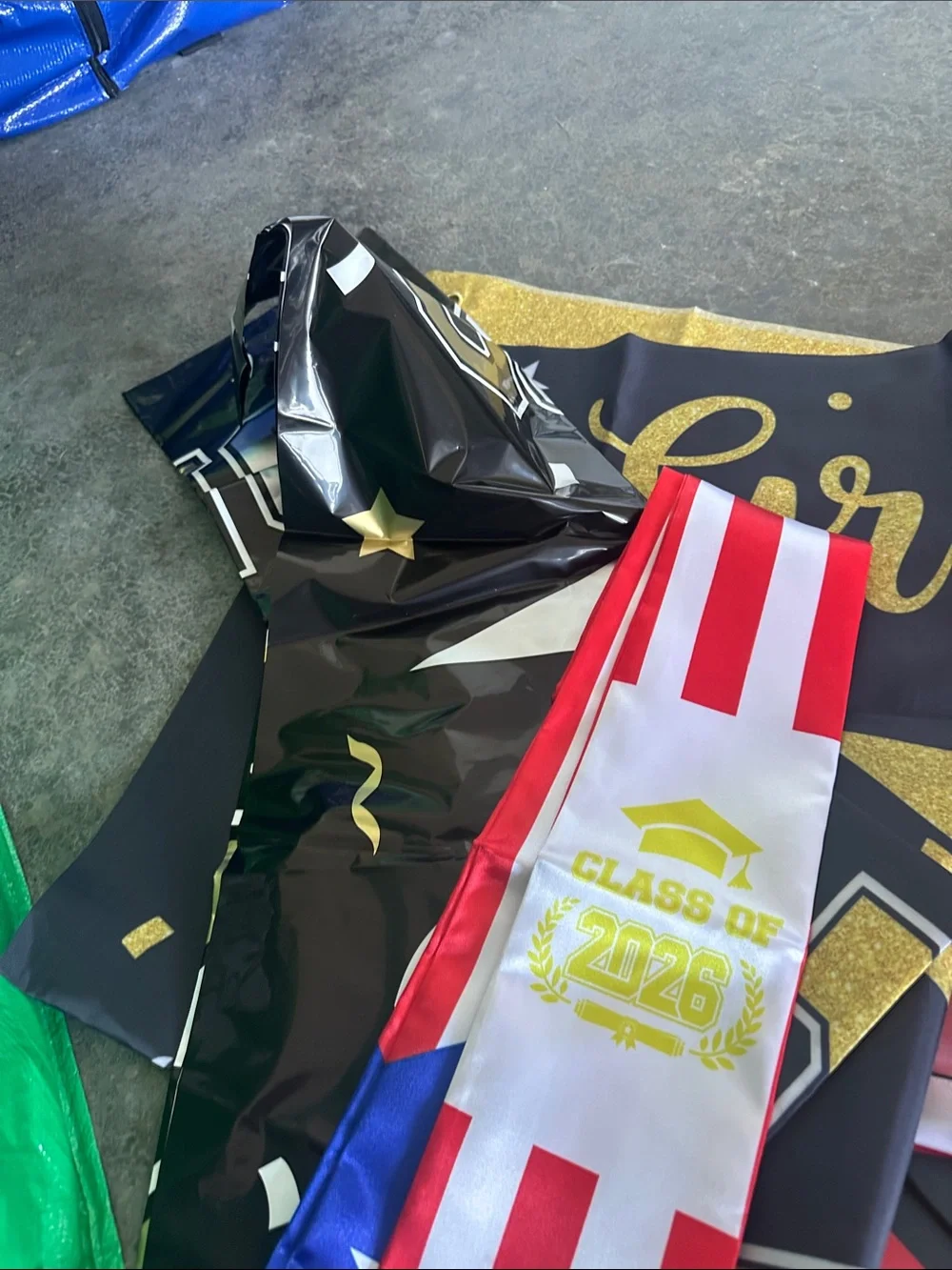 Graduation Party Supplies Bundle - Red, Black & Gold all class of 2026 stuff